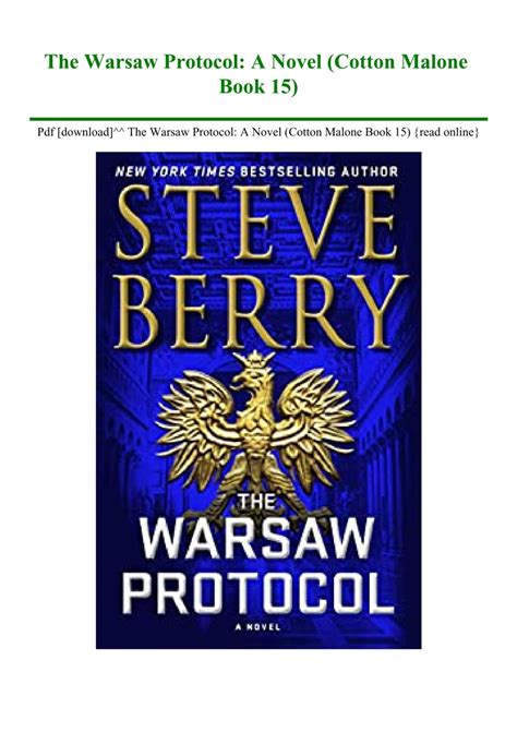 pdf download warsaw protocol novel Epub