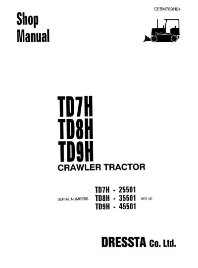 pdf ebook dresser td7h td8h td9h service manual ebay Doc