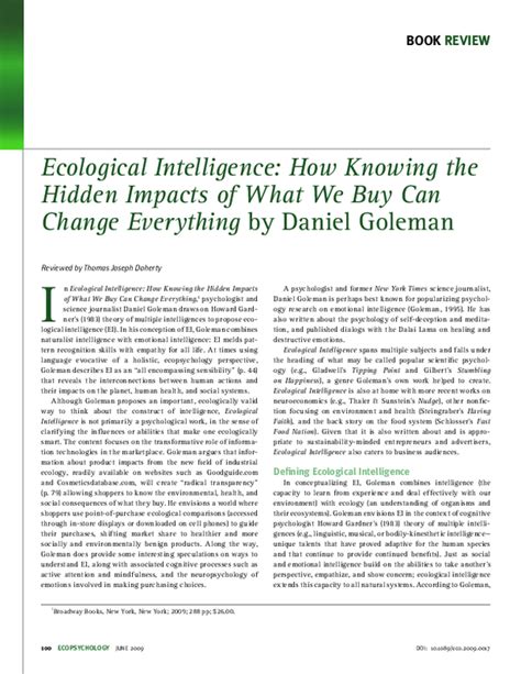 pdf ecological intelligence how knowing Reader