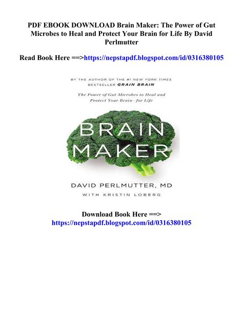 pdf free brain maker power of gut Epub