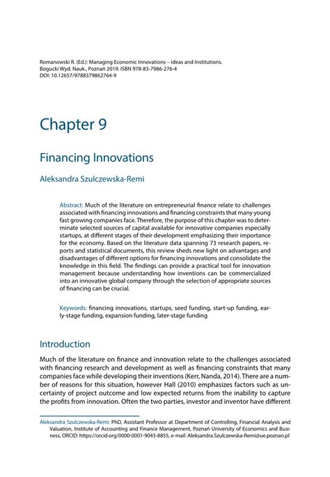 pdf free financing innovation in united Doc