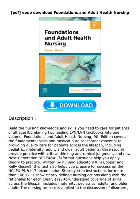 pdf free foundations and adult health Kindle Editon