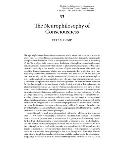 pdf free neurophilosophy paper PDF