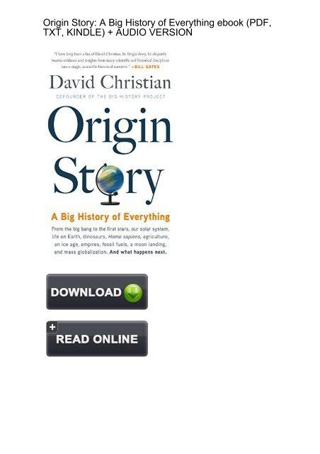 pdf free origin story big history of Reader