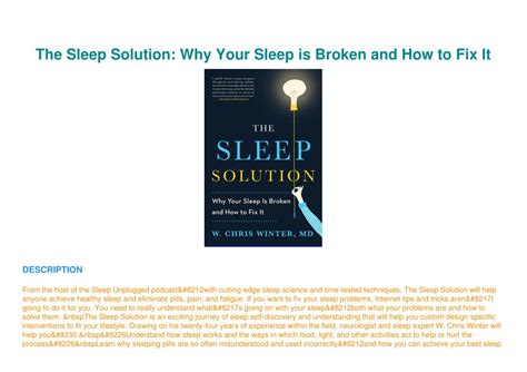 pdf free sleep solution why your sleep 28 Kindle Editon