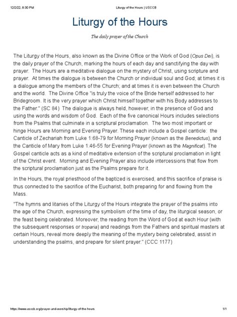 pdf liturgy of the hours Doc