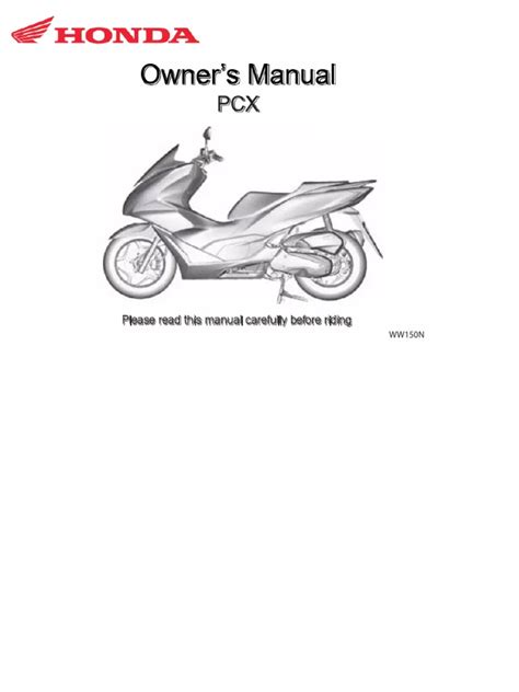 pdf manual for honda pcx 125cc Reader