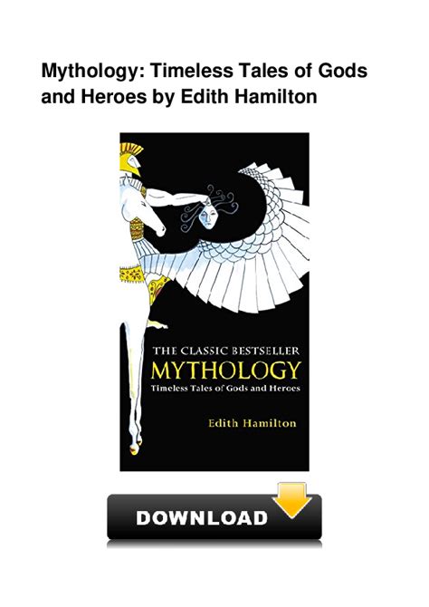 pdf mythology timeless tales of gods and heroes by edith hamilton PDF