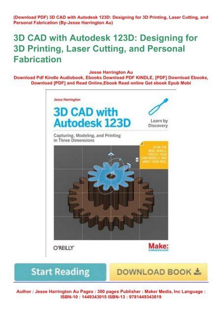 pdf online cad autodesk 123d designing fabrication Epub