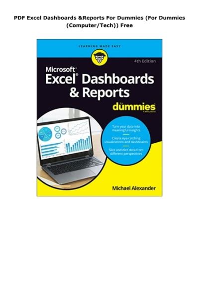 pdf online excel dashboards reports dummies computer Kindle Editon