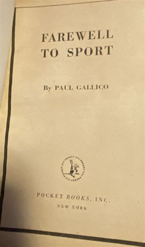 pdf online farewell sport paul gallico Kindle Editon