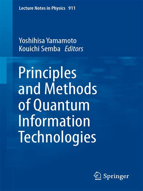 pdf online principles methods quantum information technologies Epub