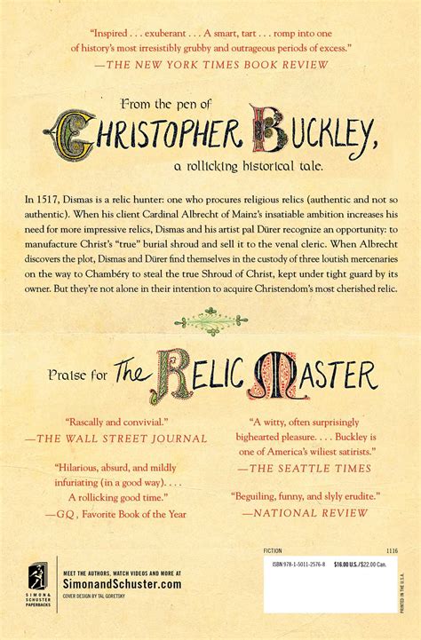 pdf online relic master novel christopher buckley PDF