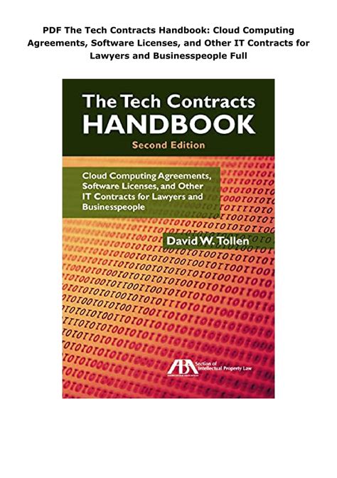 pdf online tech contracts handbook agreements businesspeople Reader