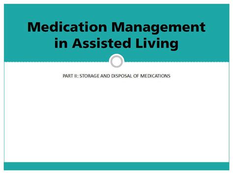 pdf overview of medication management in assisted living Ebook Doc