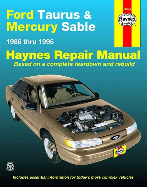 pdf taurus mercury sable repair service manual 1986 1995 Epub
