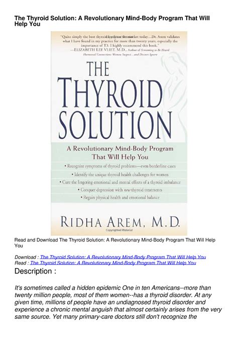 pdf thyroid solution revolutionary mind Doc