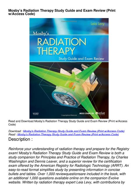 pdf workbook for radiation protection Epub