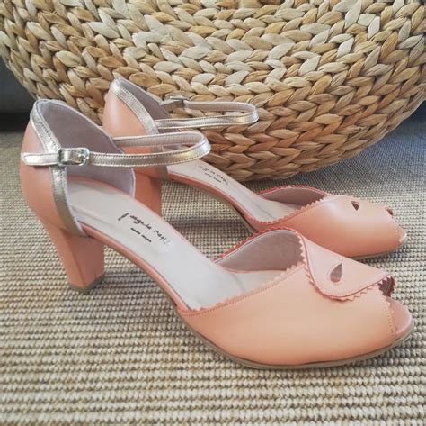 peach colored shoes