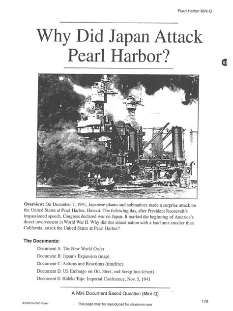 pearl harbor attack dbq answer sheet Reader