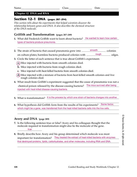 pearson education biology work answer key chapter 12 PDF