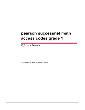 pearson successnet math access codes grade 1 pdf Epub