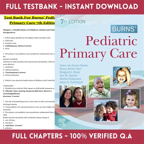 pediatric primary care test bank burns Reader