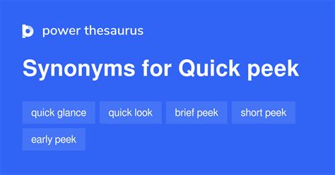 peek thesaurus