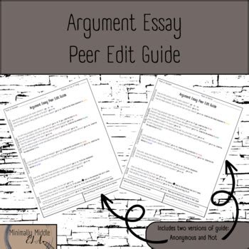 peer editing argument essay Epub