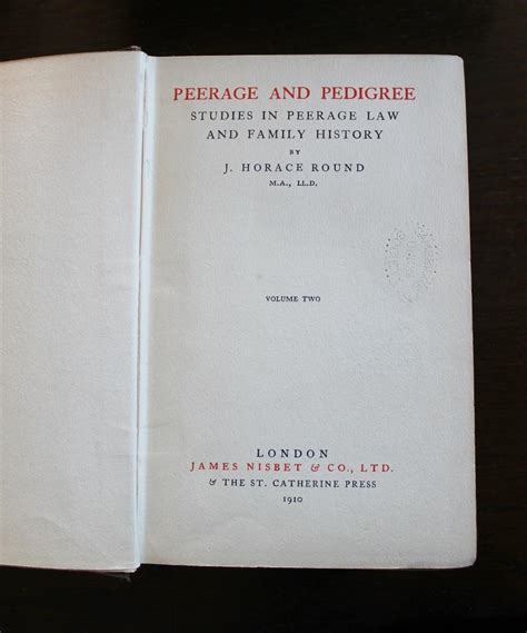 peerage pedigree vol studies history PDF