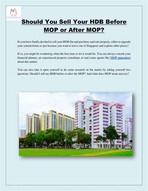 penalty for selling hdb flat before mop