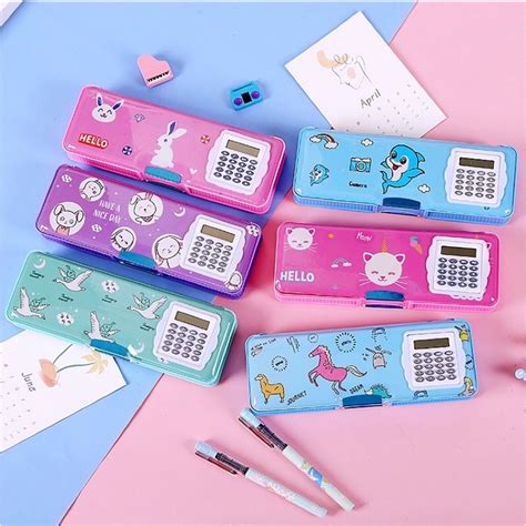 pencil case with calculator