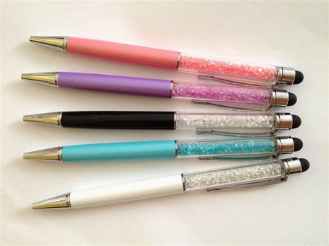 pens with crystals