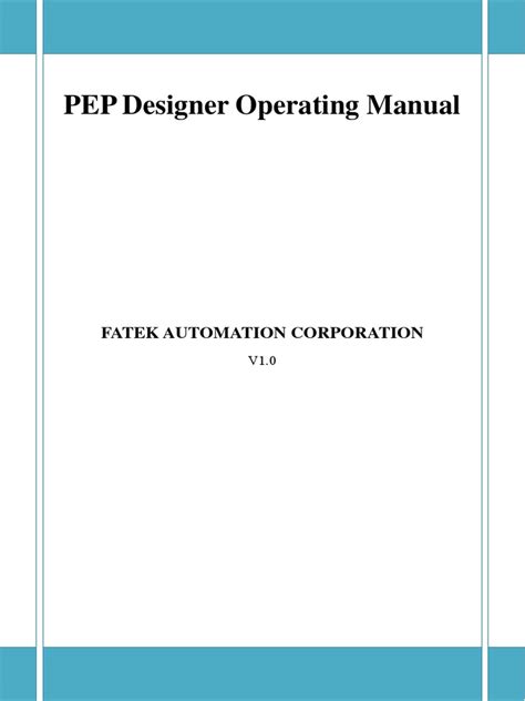 pep designer operating manual Epub