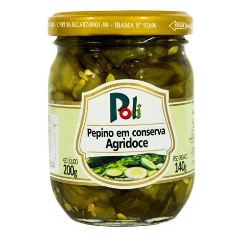 pepino agridoce conserva