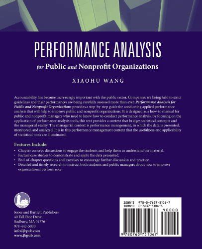 performance analysis for public and nonprofit organizations Epub