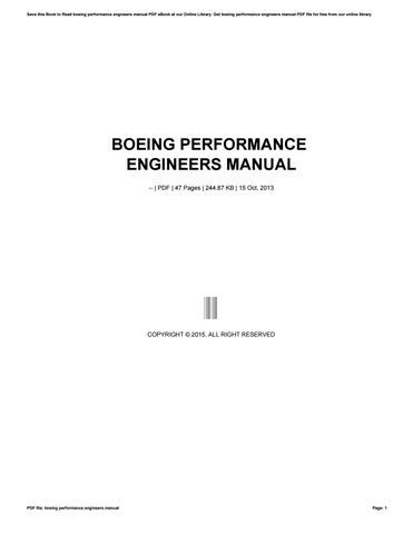 performance engineers manual boeing Doc