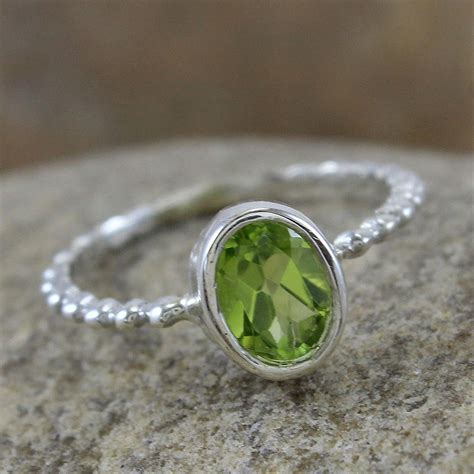 peridot ring silver