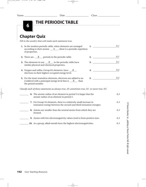 periodic table answers pearson Doc