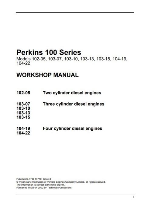 perkins 104 22 workshop manual Reader