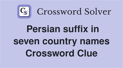 persian suffix in seven country names