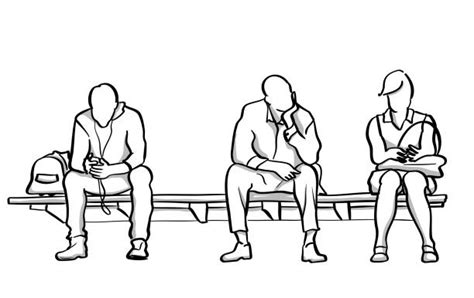 person sitting on bench drawing east