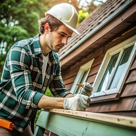 person working on house