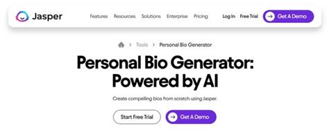 personal bio ai generator