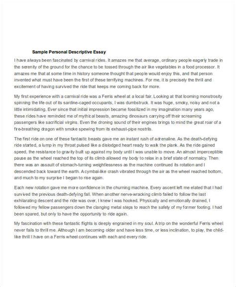 personal description essay examples Doc