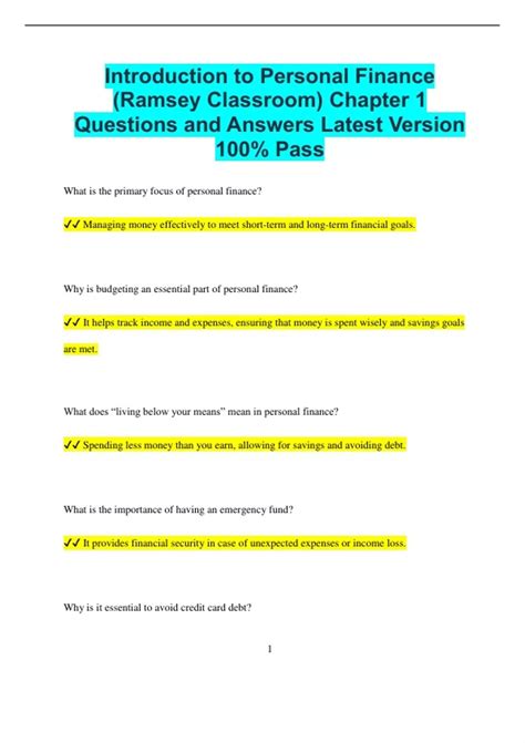 personal finance student activity guide answera Kindle Editon