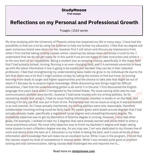 personal growth paper example Doc