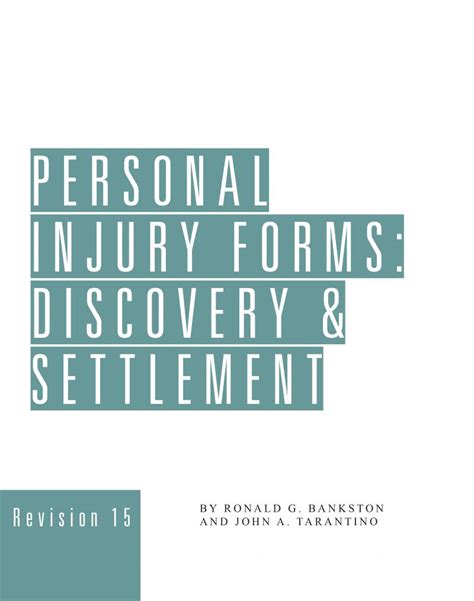 personal injury forms discovery and settlement Reader