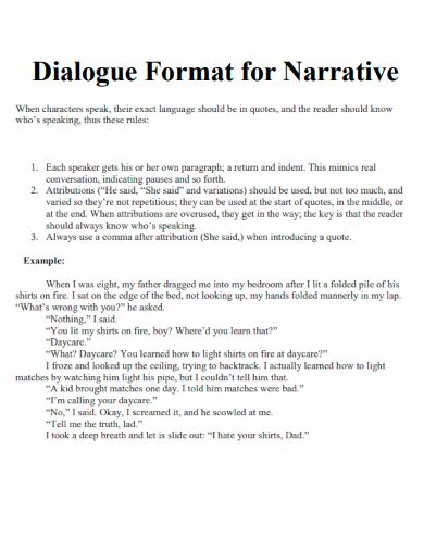 personal narrative essay examples with dialogue Doc