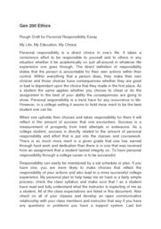 personal responsibility essay gen 200 PDF